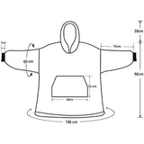 Dimensions du plaid à capuche chat