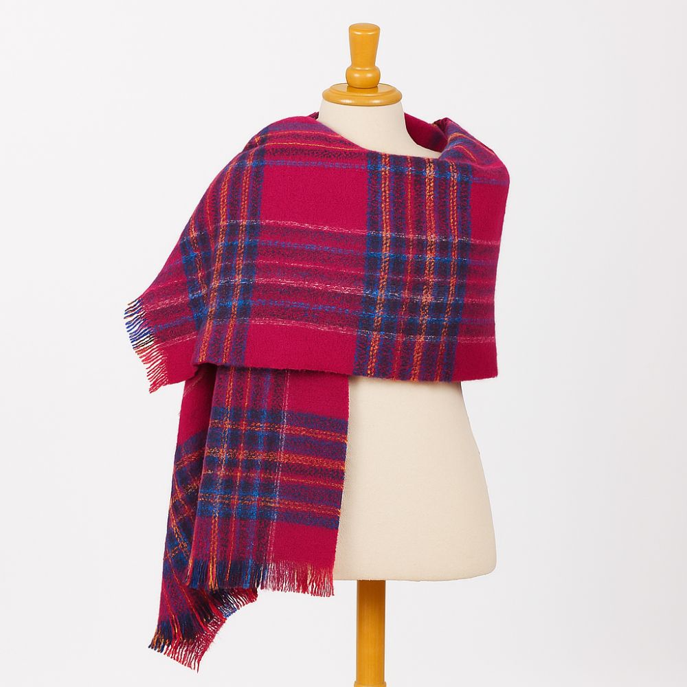 Écharpe femme made in France style écossais