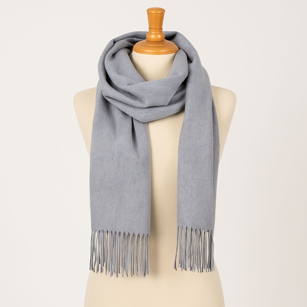 Écharpe homme made in France de couleur gris 