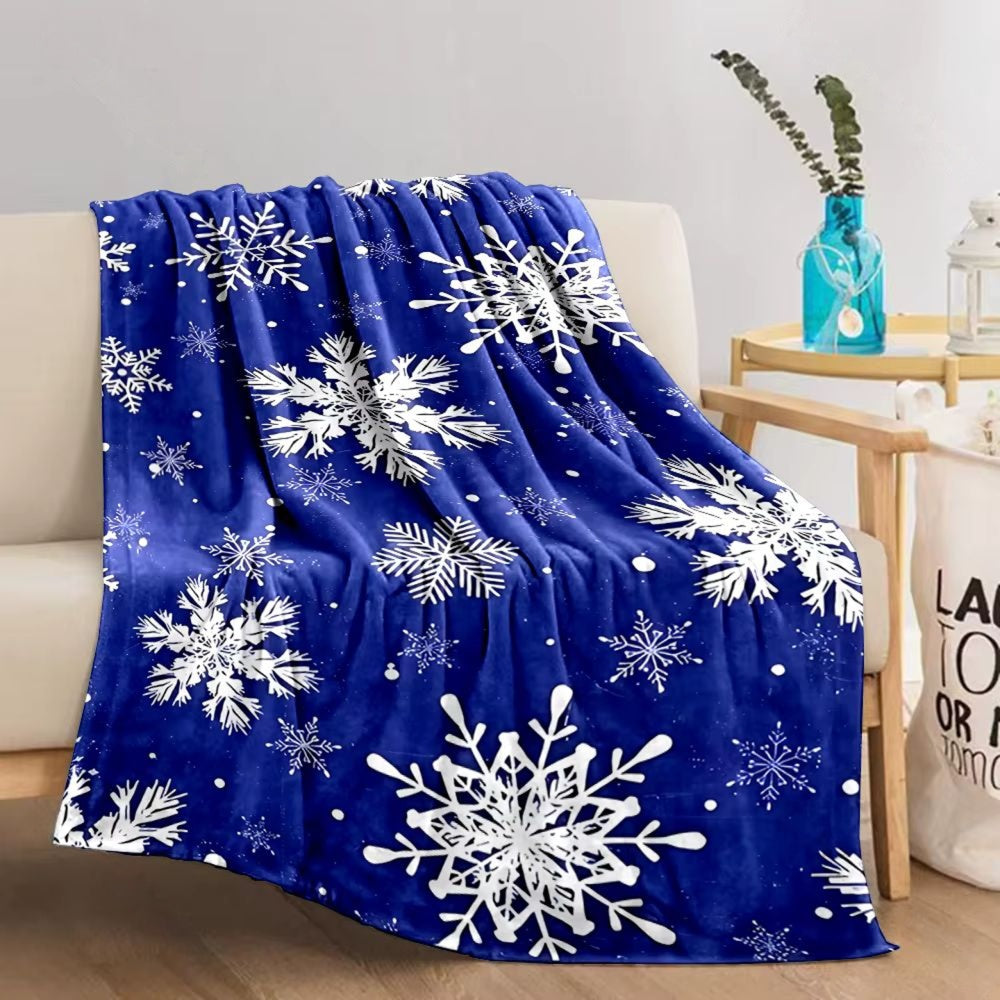 plaid cadeau noel bleu