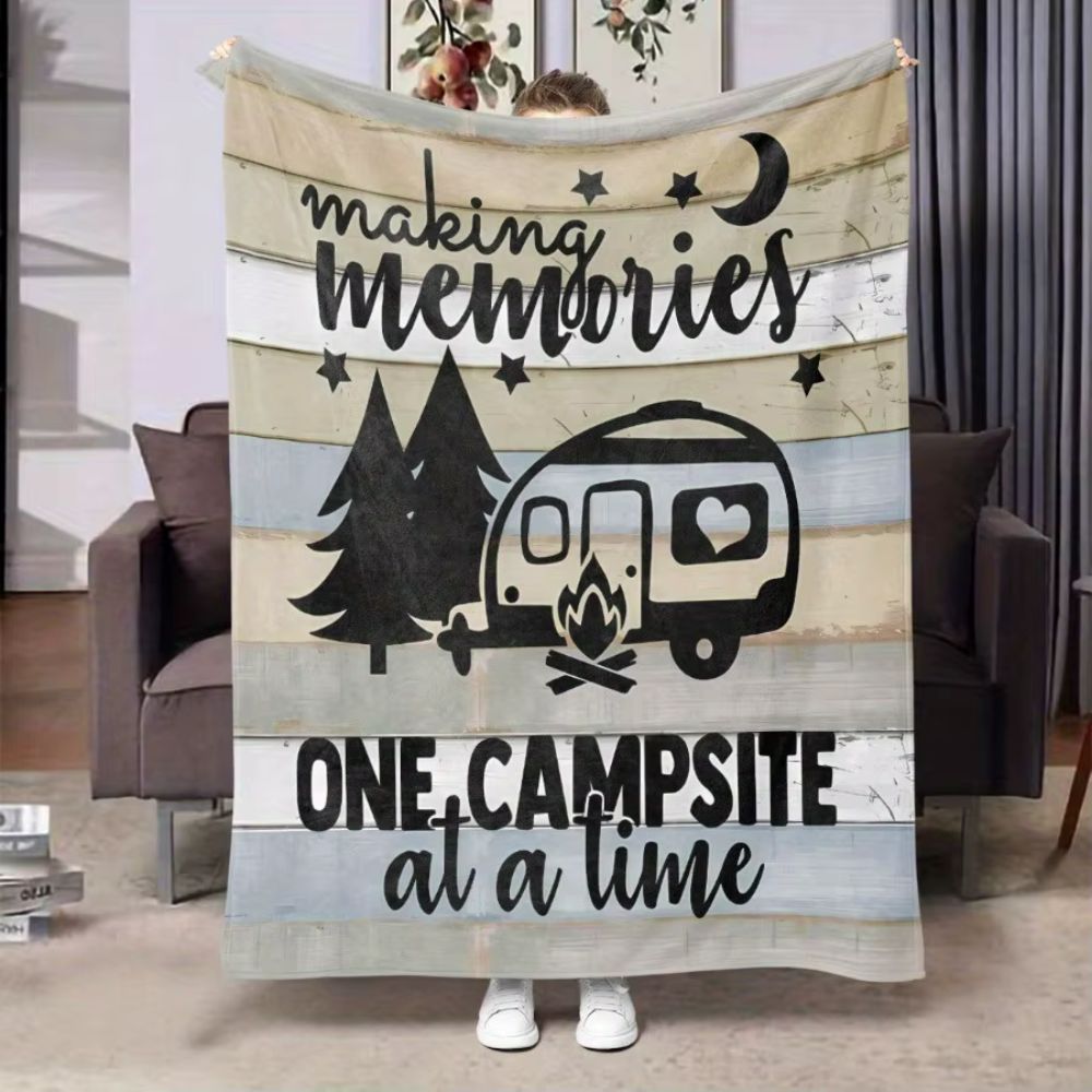 plaid camping car