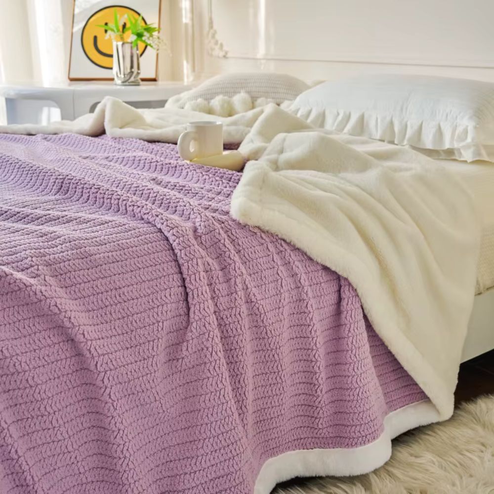 Plaid fourré violet