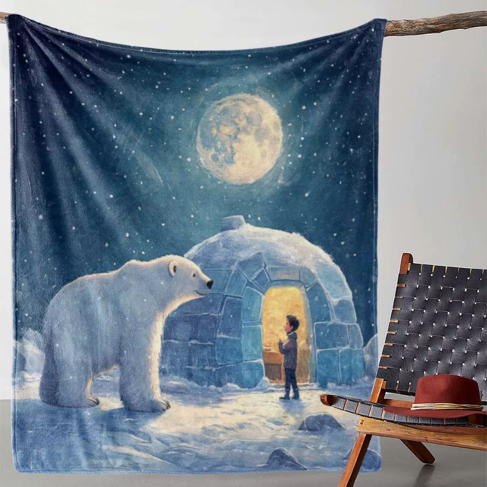 Polar bear throw