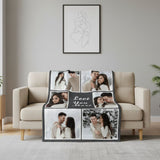 Plaid personnalisé couple sur un canapé