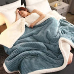 Reversible fleece blanket