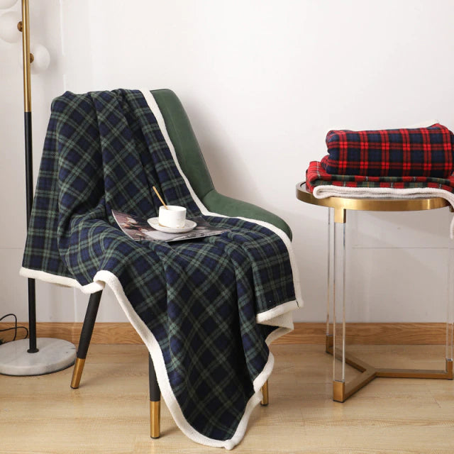 Christmas checked throw