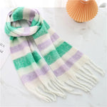 Women's wool plaid scarf