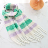 Women's wool plaid scarf