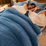 Reversible fleece blanket