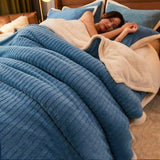 Reversible fleece blanket