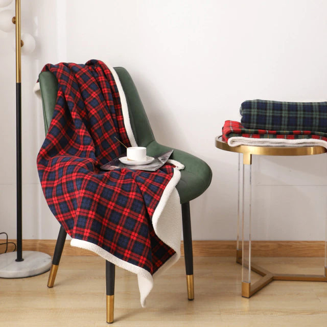 Christmas tartan throw