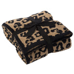 Leopard fleece blanket