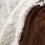 Faux fur fleece blanket