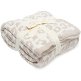 Leopard fleece blanket