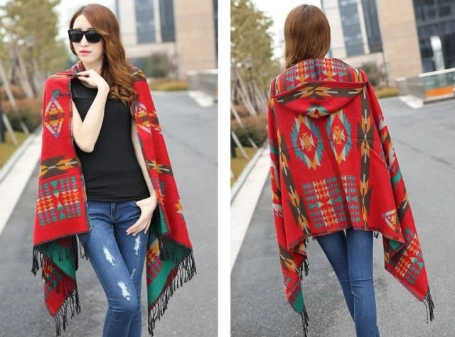Ethnic blanket scarf
