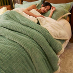 Reversible fleece blanket