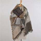Warm plaid scarf