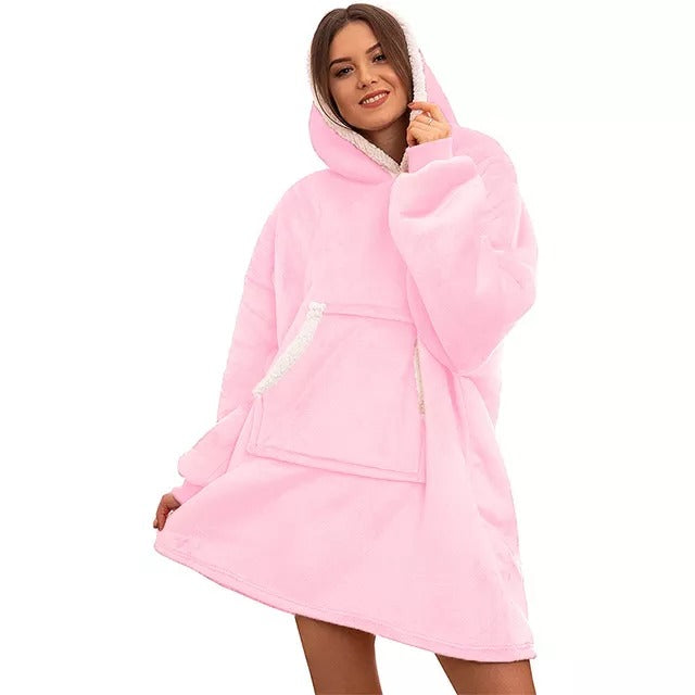 Pink blanket sweater