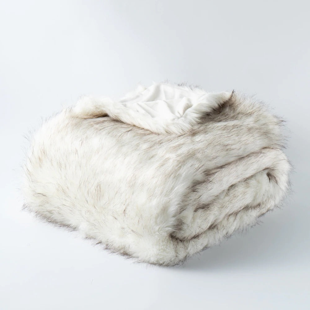 Luxury faux fur throw