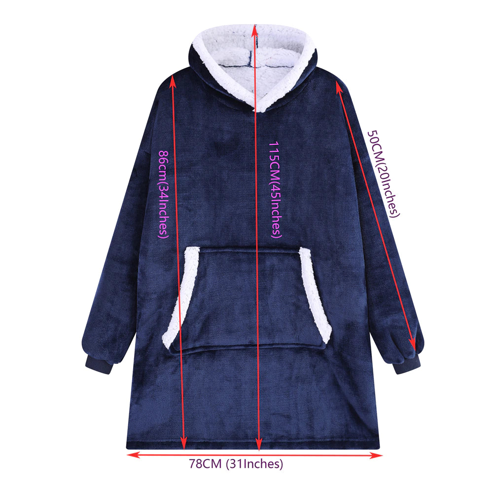 Fleece poncho throw