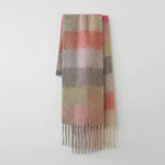 Large plaid scarf for women