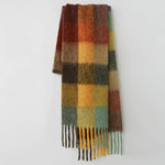 Large plaid scarf for women