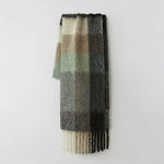 Large plaid scarf for women